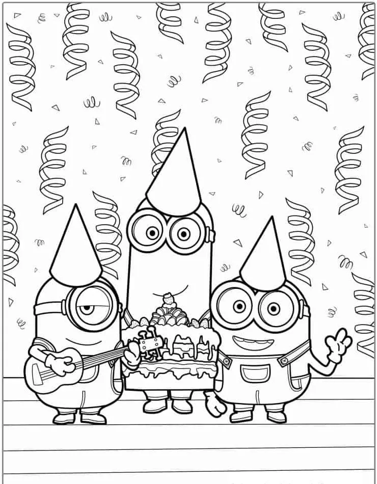 Minion Printable Coloring Book Pdf - 29