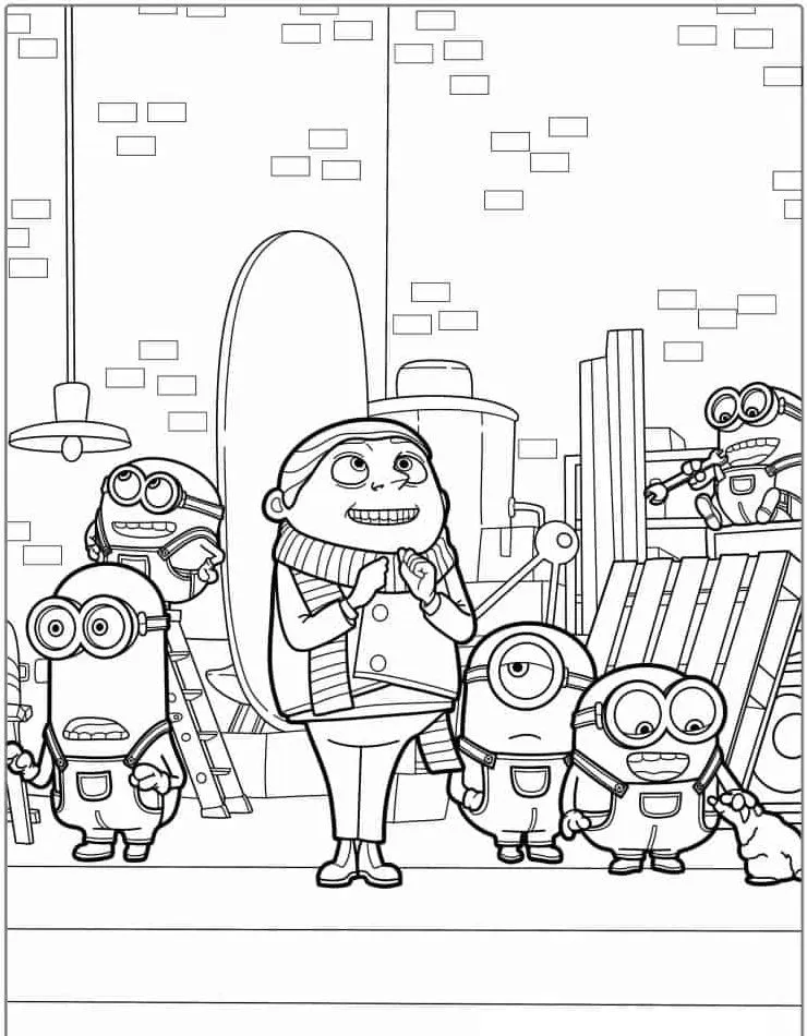 Minion Printable Coloring Book Pdf - 3