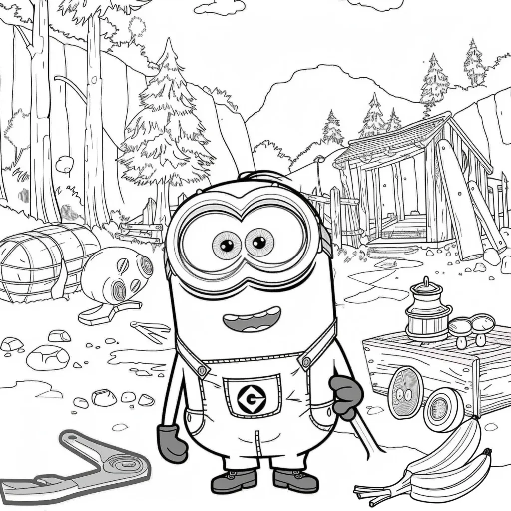 Minion Printable Coloring Book Pdf - 35