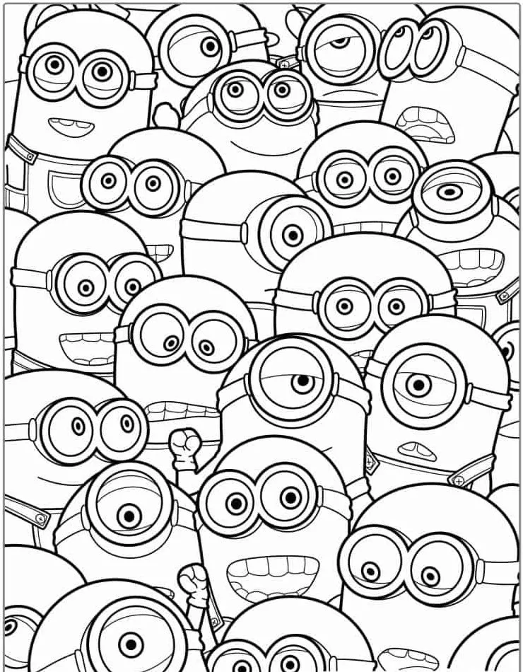 Minion Printable Coloring Book Pdf - 39