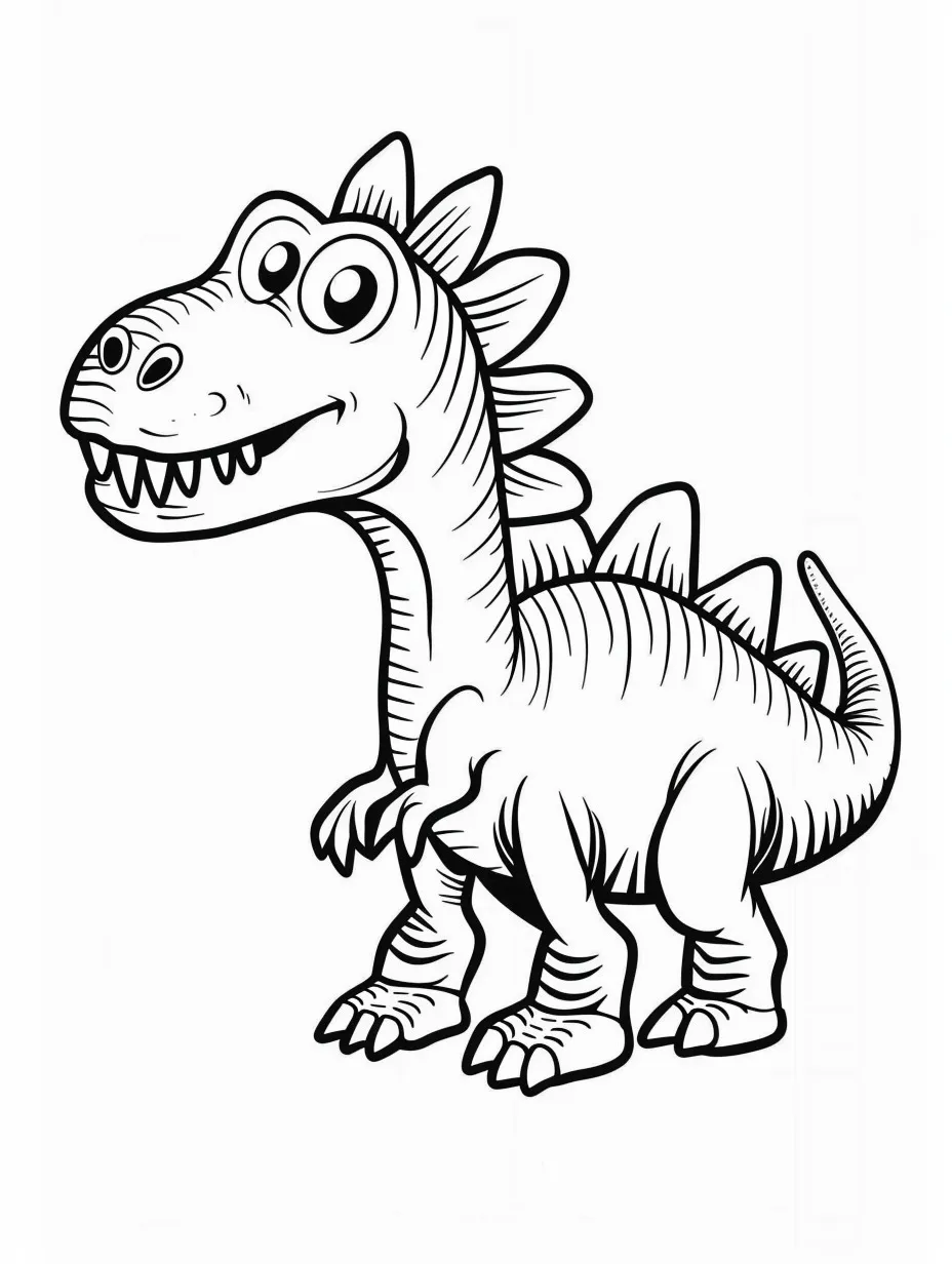 Explore the Prehistoric World with Spinosaurus Coloring Pages - 8