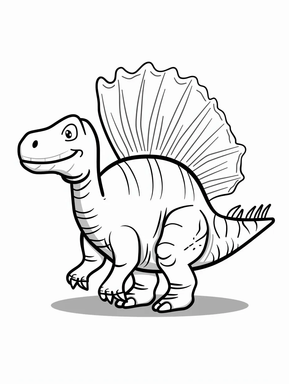 Explore the Prehistoric World with Spinosaurus Coloring Pages - 11
