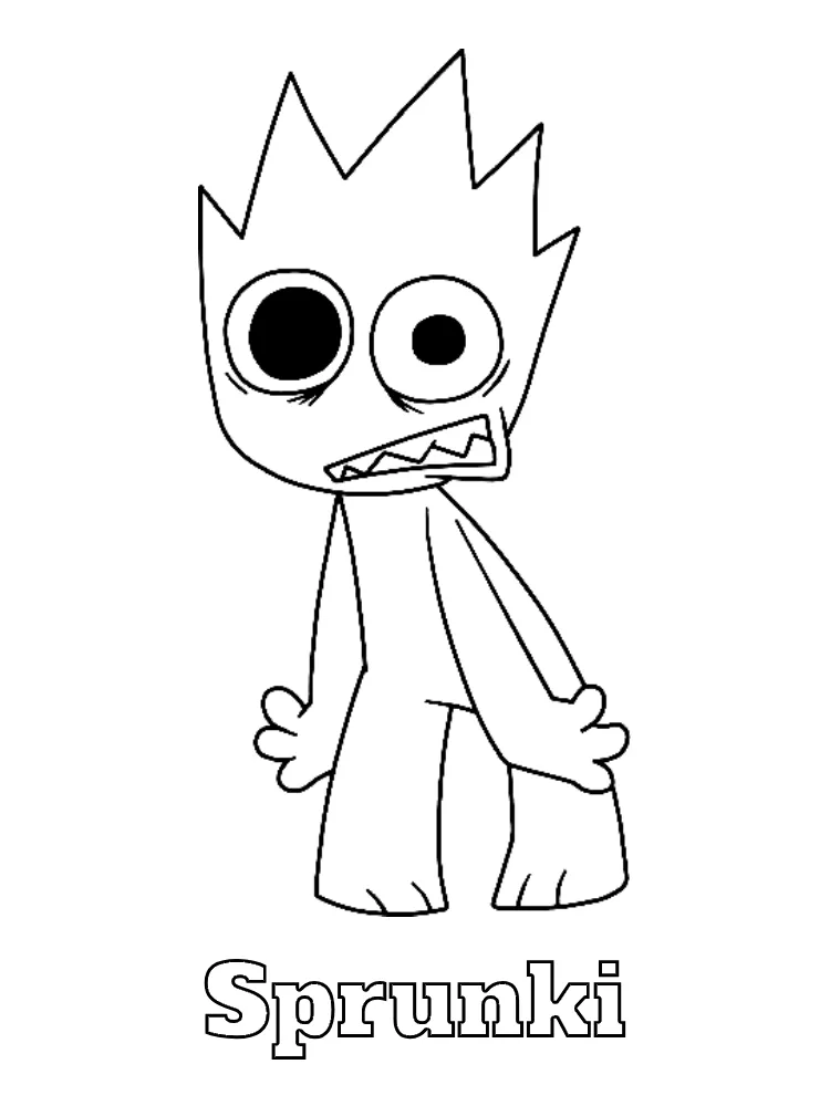 Sprunki Printable Coloring Book Pdf - 9