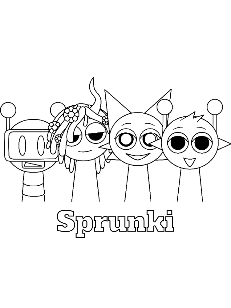Sprunki Printable Coloring Book Pdf - 23