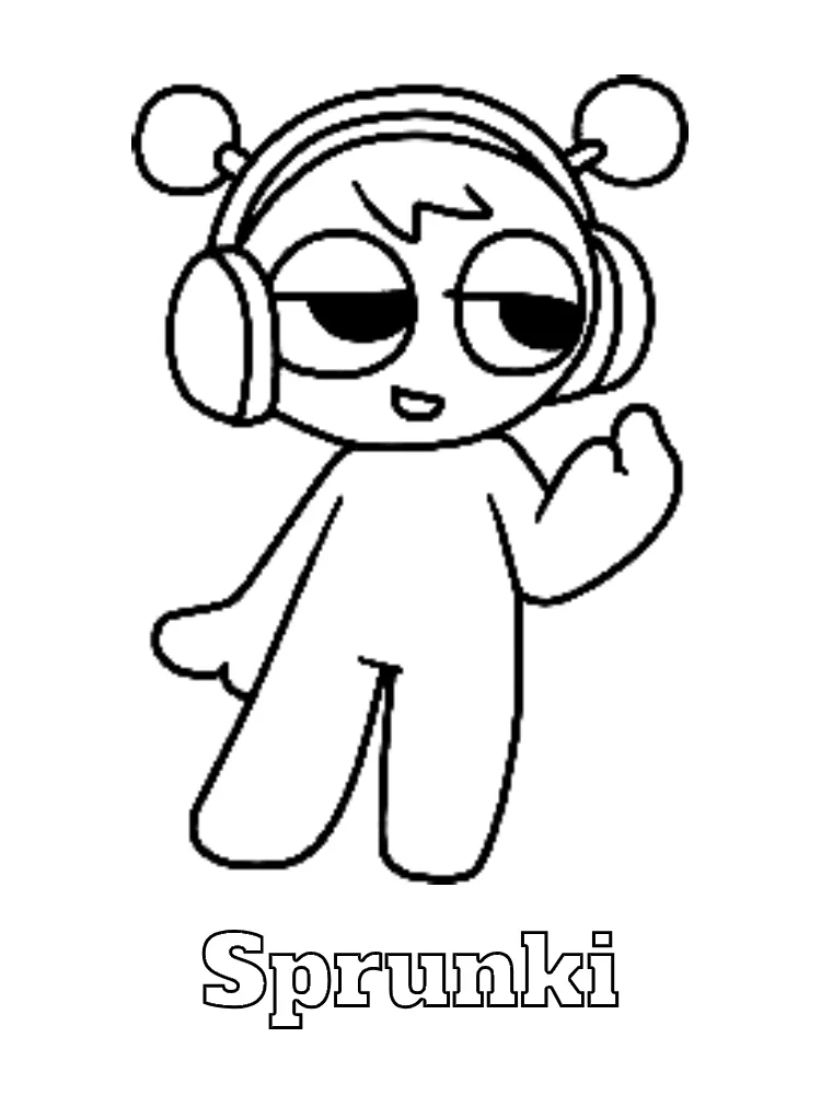 Sprunki Printable Coloring Book Pdf - 24