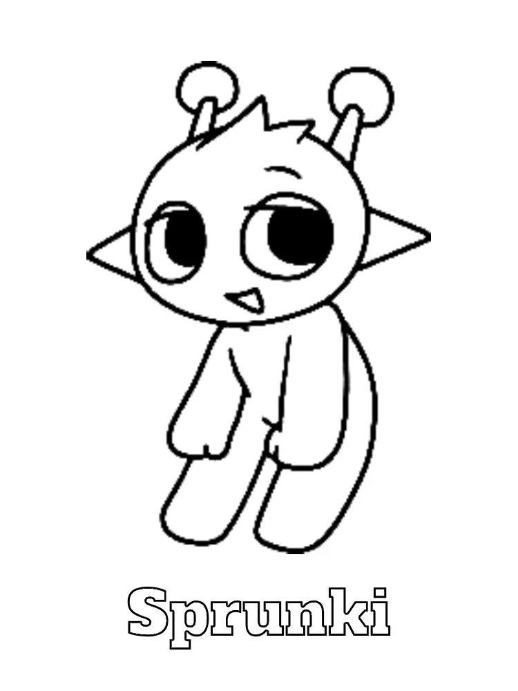 Sprunki Printable Coloring Book Pdf - 25