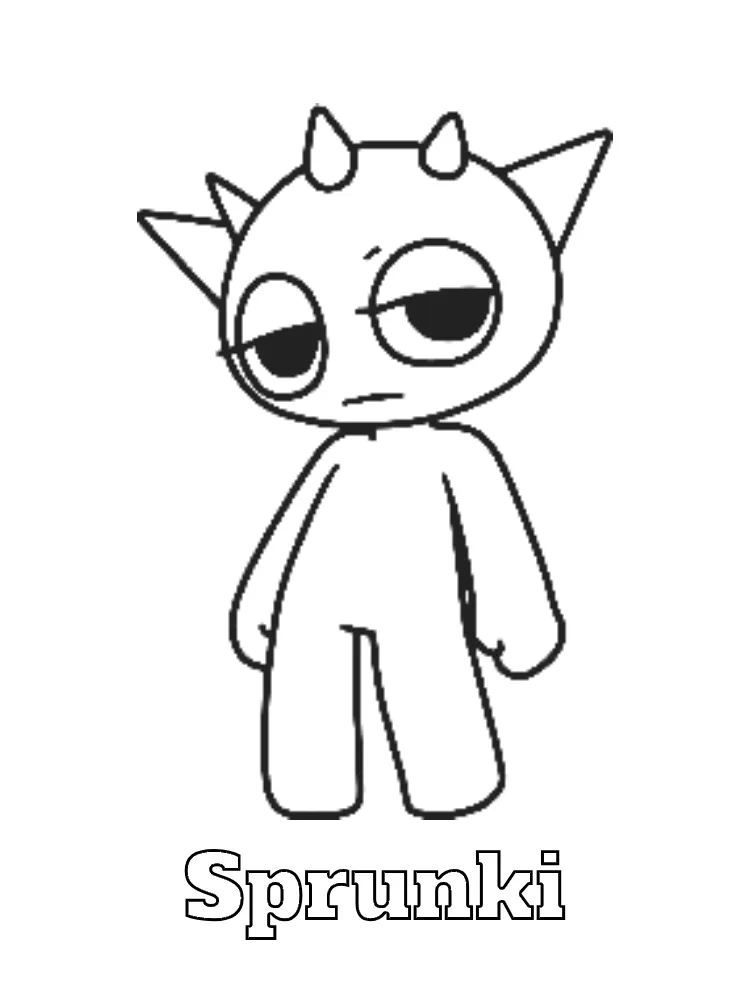 Sprunki Printable Coloring Book Pdf - 28