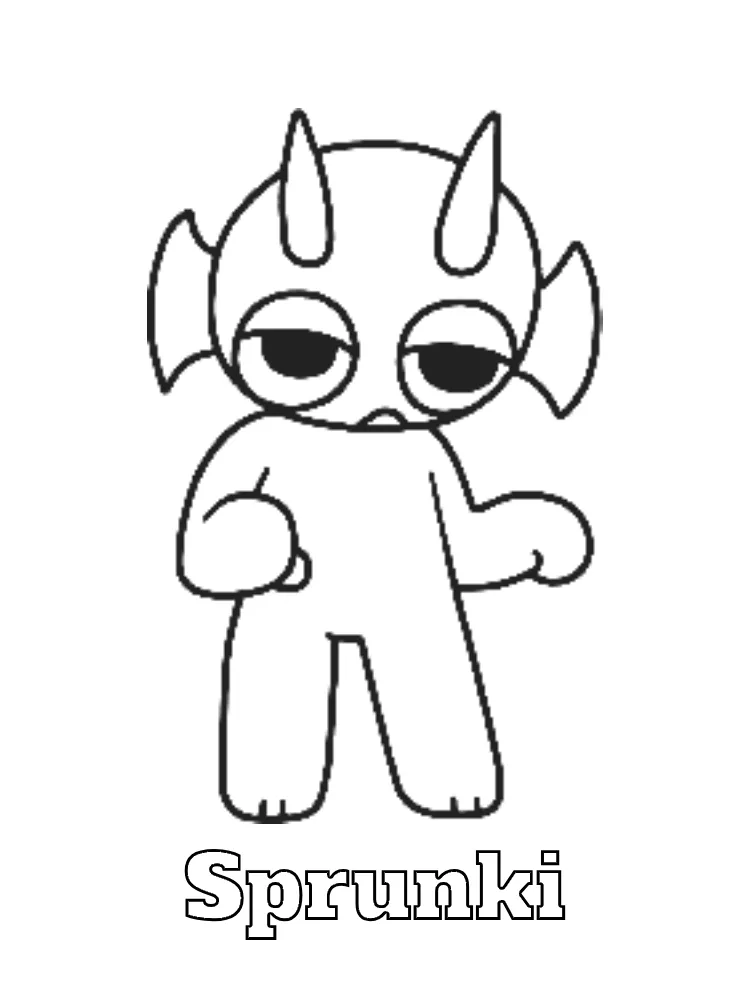 Sprunki Printable Coloring Book Pdf - 29