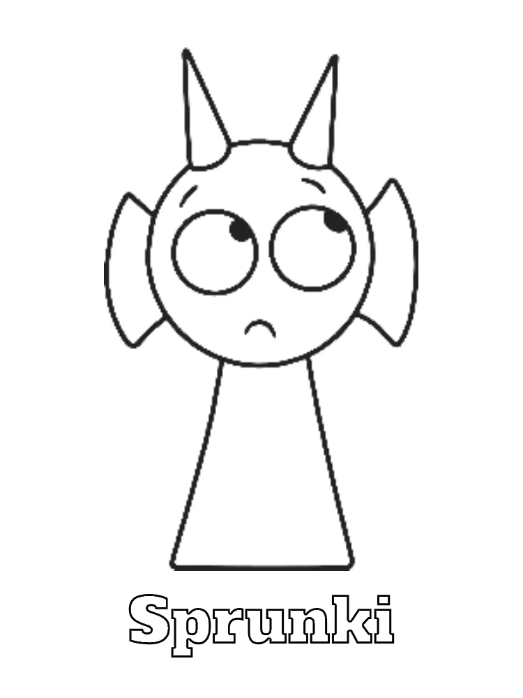 Sprunki Printable Coloring Book Pdf - 34