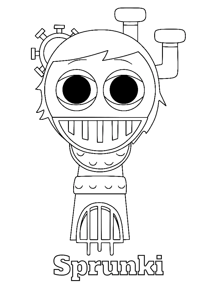 Sprunki Printable Coloring Book Pdf - 36