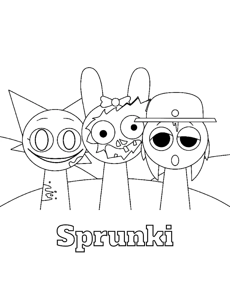 Sprunki Printable Coloring Book Pdf - 37