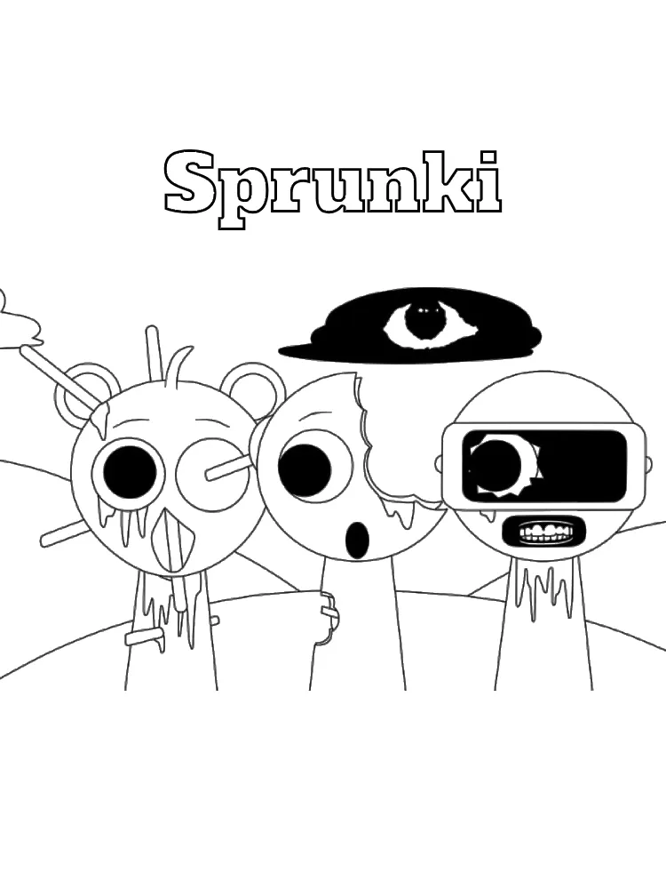 Sprunki Printable Coloring Book Pdf - 39