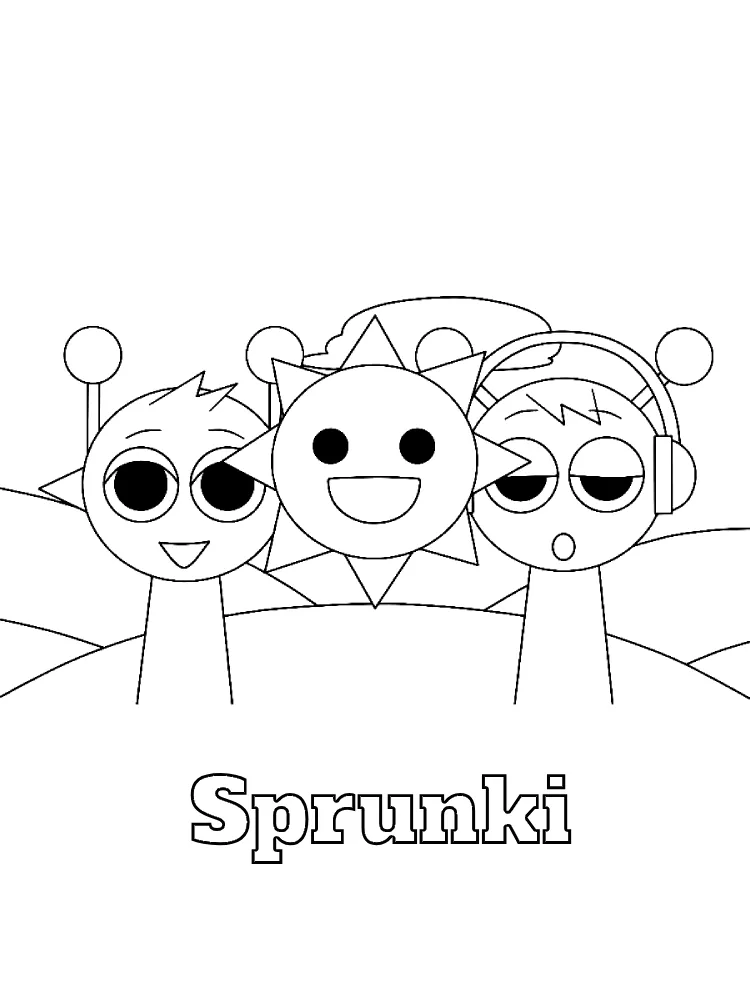 Sprunki Printable Coloring Book Pdf - 42