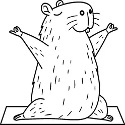 Capybara Coloring Pages PDF - Free Printable Coloring Sheets - 5