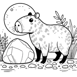 Capybara Coloring Pages PDF - Free Printable Coloring Sheets - 6