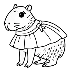 Capybara Coloring Pages PDF - Free Printable Coloring Sheets - 7