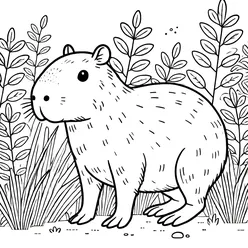 Capybara Coloring Pages PDF - Free Printable Coloring Sheets - 10