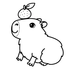 Capybara Coloring Pages PDF - Free Printable Coloring Sheets - 14