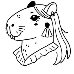 Capybara Coloring Pages PDF - Free Printable Coloring Sheets - 15