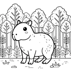 Capybara Coloring Pages PDF - Free Printable Coloring Sheets - 18
