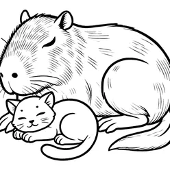 Capybara Coloring Pages PDF - Free Printable Coloring Sheets - 20