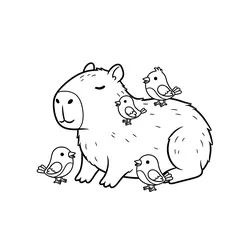 Capybara Coloring Pages PDF - Free Printable Coloring Sheets - 23