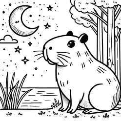 Capybara Coloring Pages PDF - Free Printable Coloring Sheets - 24