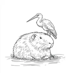 Capybara Coloring Pages PDF - Free Printable Coloring Sheets - 2