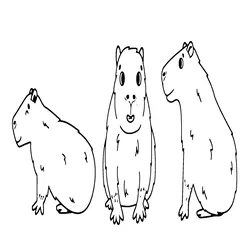 Capybara Coloring Pages PDF - Free Printable Coloring Sheets - 25