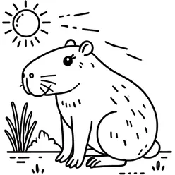 Capybara Coloring Pages PDF - Free Printable Coloring Sheets - 32