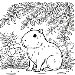 Capybara Coloring Pages PDF - Free Printable Coloring Sheets - 36