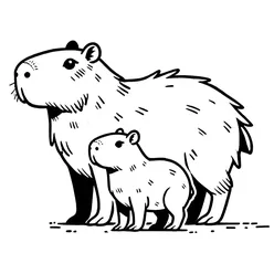 Capybara Coloring Pages PDF - Free Printable Coloring Sheets - 39