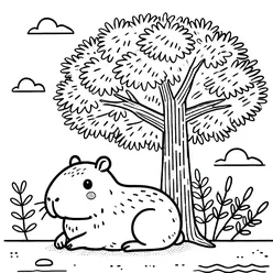 Capybara Coloring Pages PDF - Free Printable Coloring Sheets - 40