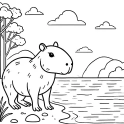 Capybara Coloring Pages PDF - Free Printable Coloring Sheets - 41