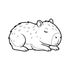 Capybara Coloring Pages PDF - Free Printable Coloring Sheets - 45