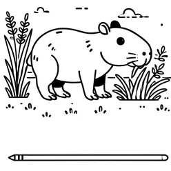Capybara Coloring Pages PDF - Free Printable Coloring Sheets - 47