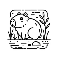Capybara Coloring Pages PDF - Free Printable Coloring Sheets - 49
