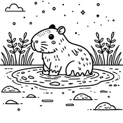 Capybara Coloring Pages PDF - Free Printable Coloring Sheets - 50