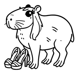 Capybara Coloring Pages PDF - Free Printable Coloring Sheets - 51