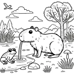 Capybara Coloring Pages PDF - Free Printable Coloring Sheets - 52