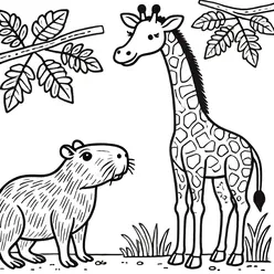 Capybara Coloring Pages PDF - Free Printable Coloring Sheets - 53
