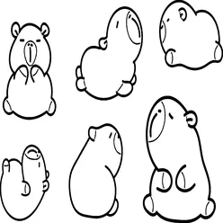 Capybara Coloring Pages PDF - Free Printable Coloring Sheets - 1