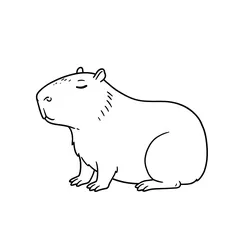 Capybara Coloring Pages PDF - Free Printable Coloring Sheets - 57