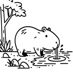 Capybara Coloring Pages PDF - Free Printable Coloring Sheets - 58