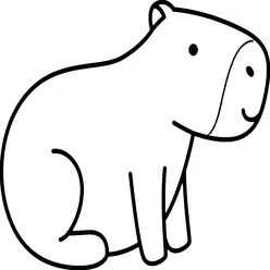 Capybara Coloring Pages PDF - Free Printable Coloring Sheets - 2