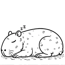 Capybara Coloring Pages PDF - Free Printable Coloring Sheets - 3
