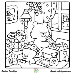 Comfy Days Coloring Pages PDF - Free Printable Sheets - 4