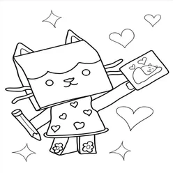 Gabby Cat Coloring Pages PDF - Free Printable Sheets - 0