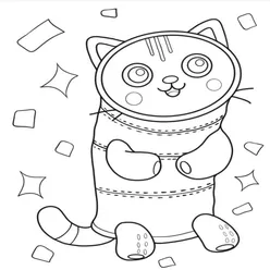 Gabby Cat Coloring Pages PDF - Free Printable Sheets - 1