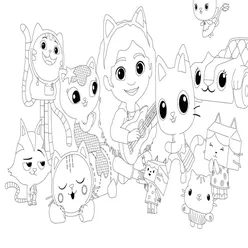 Gabby Cat Coloring Pages PDF - Free Printable Sheets - 15